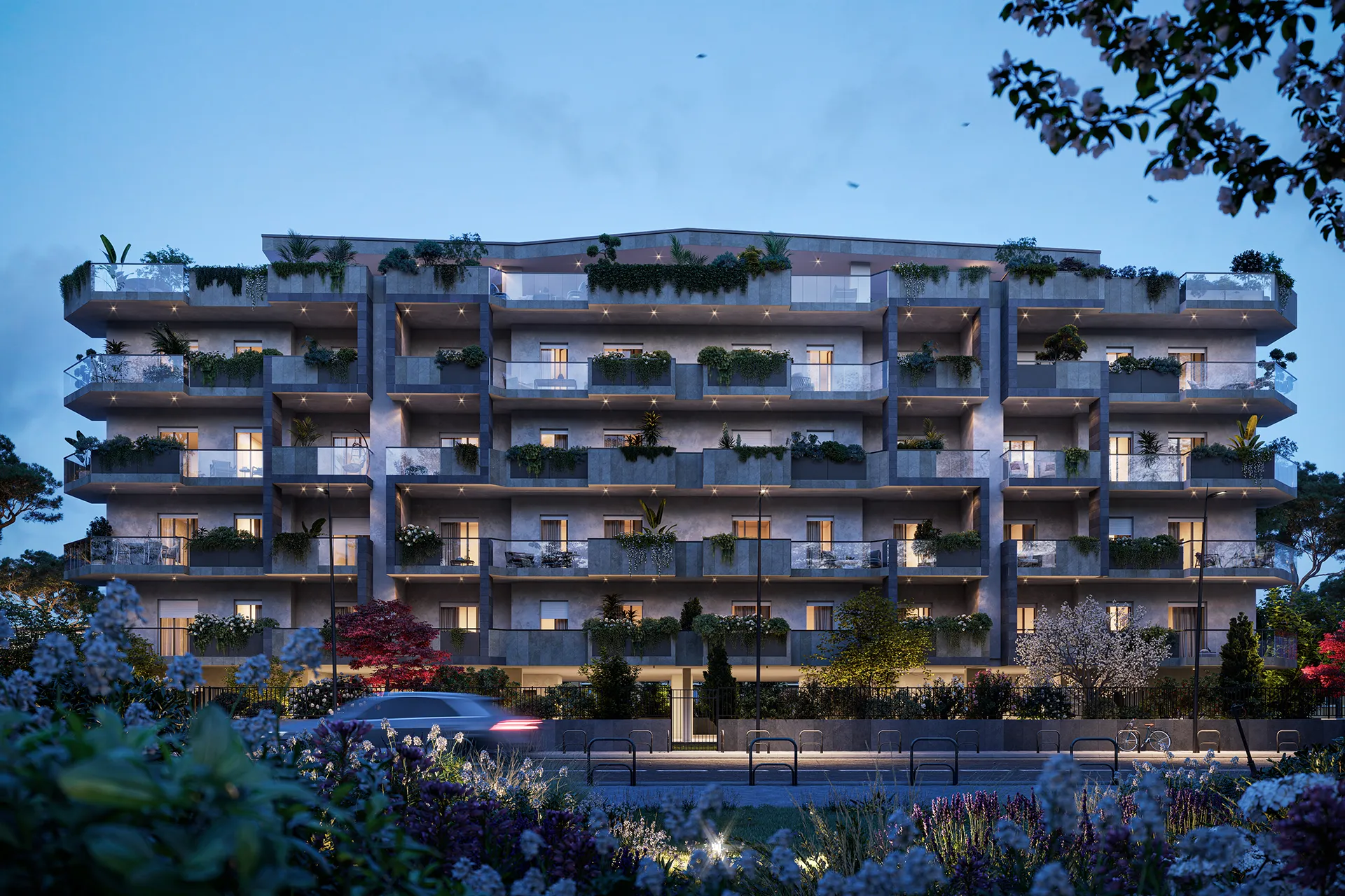 Architettura contemporanea di Rondò Living, nuove residenze in classe energetica A a Roma Nord